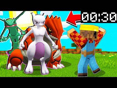 QUANTI POKEMON LEGGENDARI PUOI CATTURARE IN 30 SECONDI?! - Minecraft ITA