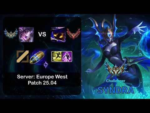 Syndra Mid vs Veigar - EUW Challenger - Patch 25.04