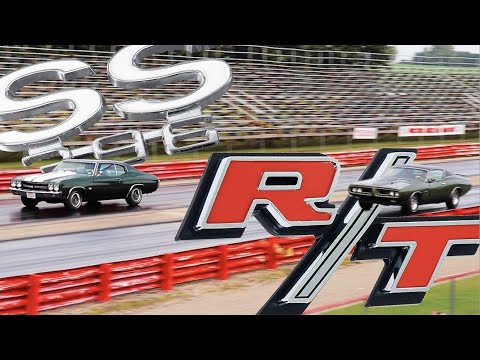 1971 Dodge Charger RT drag racing 1970 Chevrolet Chevelle SS PURE STOCK DRAG RACE - no commentary