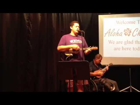 Nathan Worshiping at Aloha Chapel in Hilo, HI