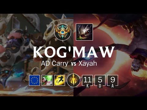 Kog'Maw ADC vs Xayah - EUW Master Patch 8.24