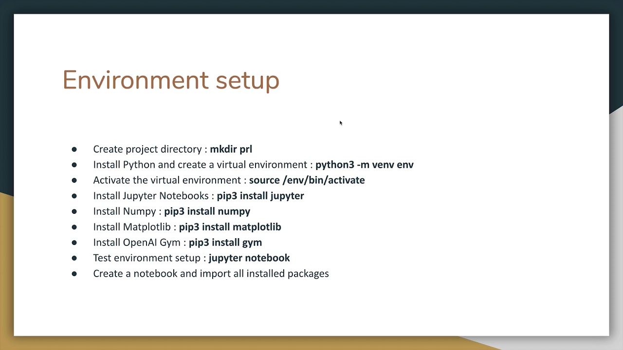 Practical Reinforcement Learning - Environment setup (1.3)