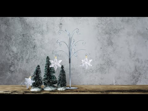 HOHIYA 20 Inch Tabletop Ornament Display Tree Metal Christmas Ornament Stand with Hooks Black Jewelry & Keepsake Holder for Desk Mantel and Holiday Decor Centerpiece video