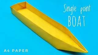 Single Point Boat using A4 Paper | Origami - 1050