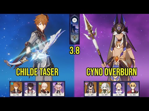 (F2P) C0 CHILDE Taser & C0 CYNO Overburn | 3.8 Spiral Abyss Floor 12 | Genshin Impact