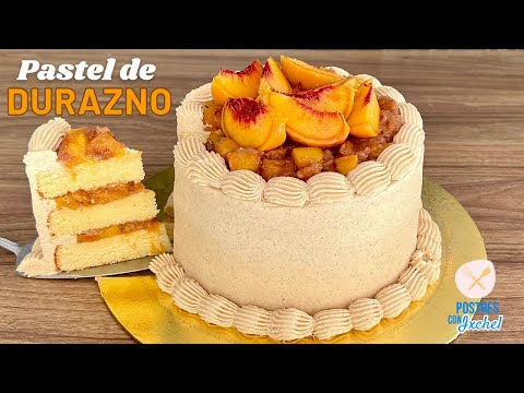 PASTEL DE DURAZNO EXTRA ESPONJOSO Y SUAVE CON BUTTERCREAM DE AZÚCAR MORENA | POSTRES CON IXCHEL