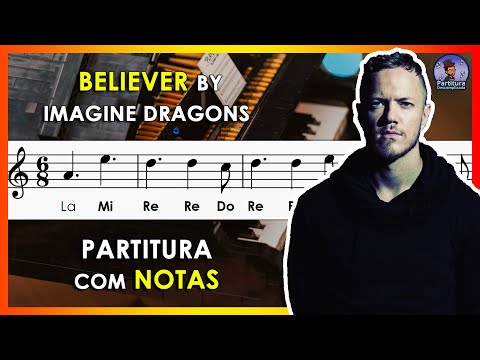 Believer | Recorder Tutorial Sheet Music with Notes and Backing Track Piano