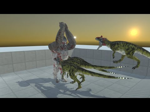 Remastered Cryolophosaurus family corner all Units Animal Revolt Battle Simulator