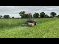 Hands Free Farm - flailing Middle Moor cover crop before it seeds