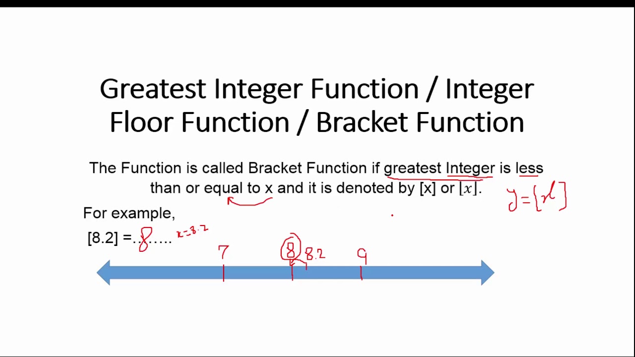 Bracket Function || Greatest Integer Function || Integer Floor Function || GMDC Mathematics Lectures