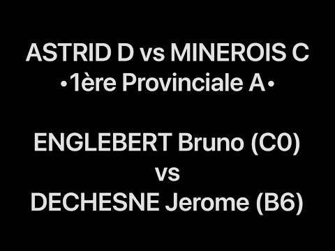 Tennis de Table ·1ère Provinciale A· ASTRID D vs MINEROIS C - ENGLEBERT Bruno vs DECHESNE Jerome