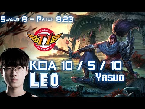 SKT T1 Leo YASUO vs KAI'SA ADC - Patch 8.23 KR Ranked