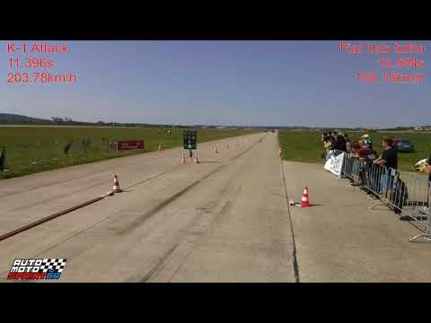 Thumbnail for K-1 Attack vs. Fiat Uno turbo Drag Race 1/4M (402m), Letiště Hoškovice 5.5.2018, by K-1 Attack