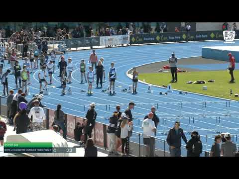 Boys U12 80m Hurdles TF 1: 2021 Commonwealth Bank State Track and Field Championships // LAVicTV