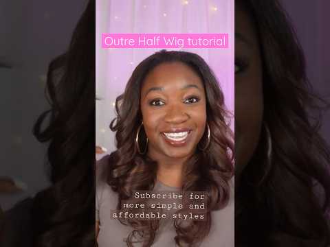 Outre Half wig. 5 minutes hairstyle #protectivestyles #outrewigs #halfwig