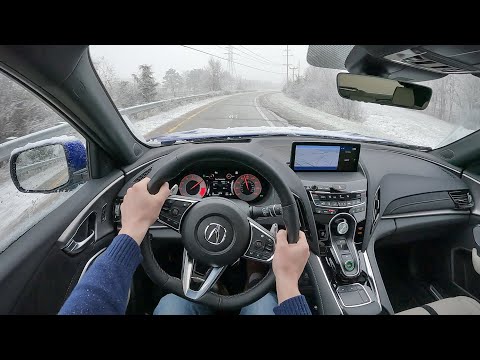 2022 Acura RDX - Snowy POV Test Drive (Binaural Audio)