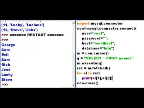 Python Open Mysql Dbase Print All Records