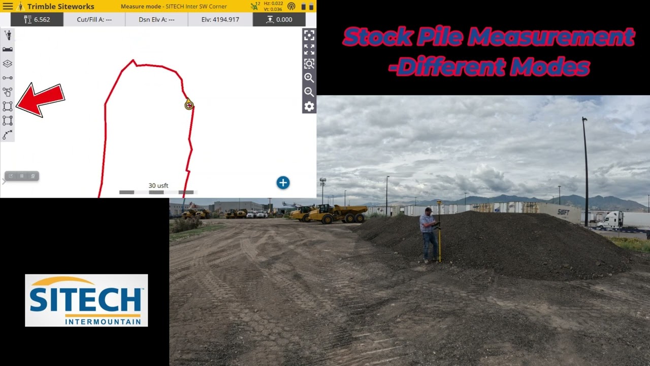 Stock Pile Measurement Different Modes Report Options