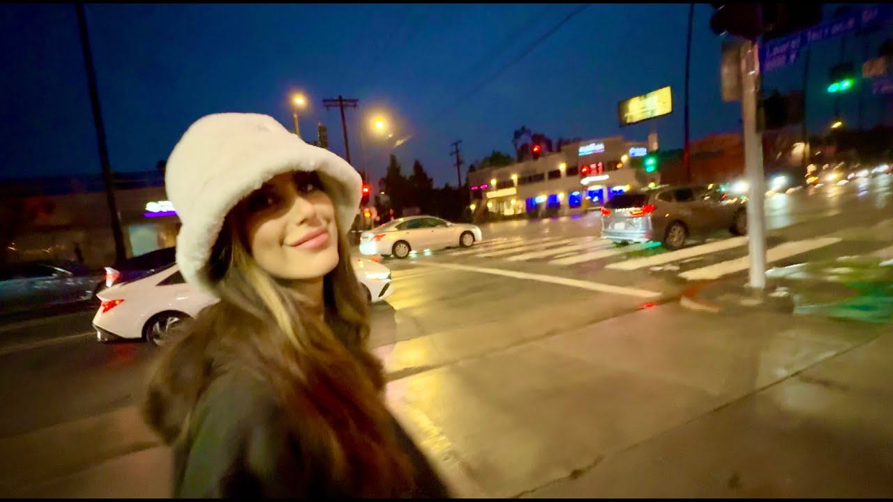 walking in the rain until someone gives up