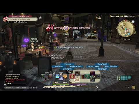 FINAL FANTASY XIV SOLO PLAYTHROUGH #100: ALCHEMIST LEVEL 25 GRIND & CLASS QUEST