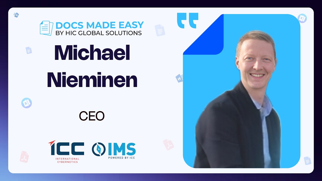 Client testimonial | Docs Made Easy - Success Story | Michael Niemanen | ICC