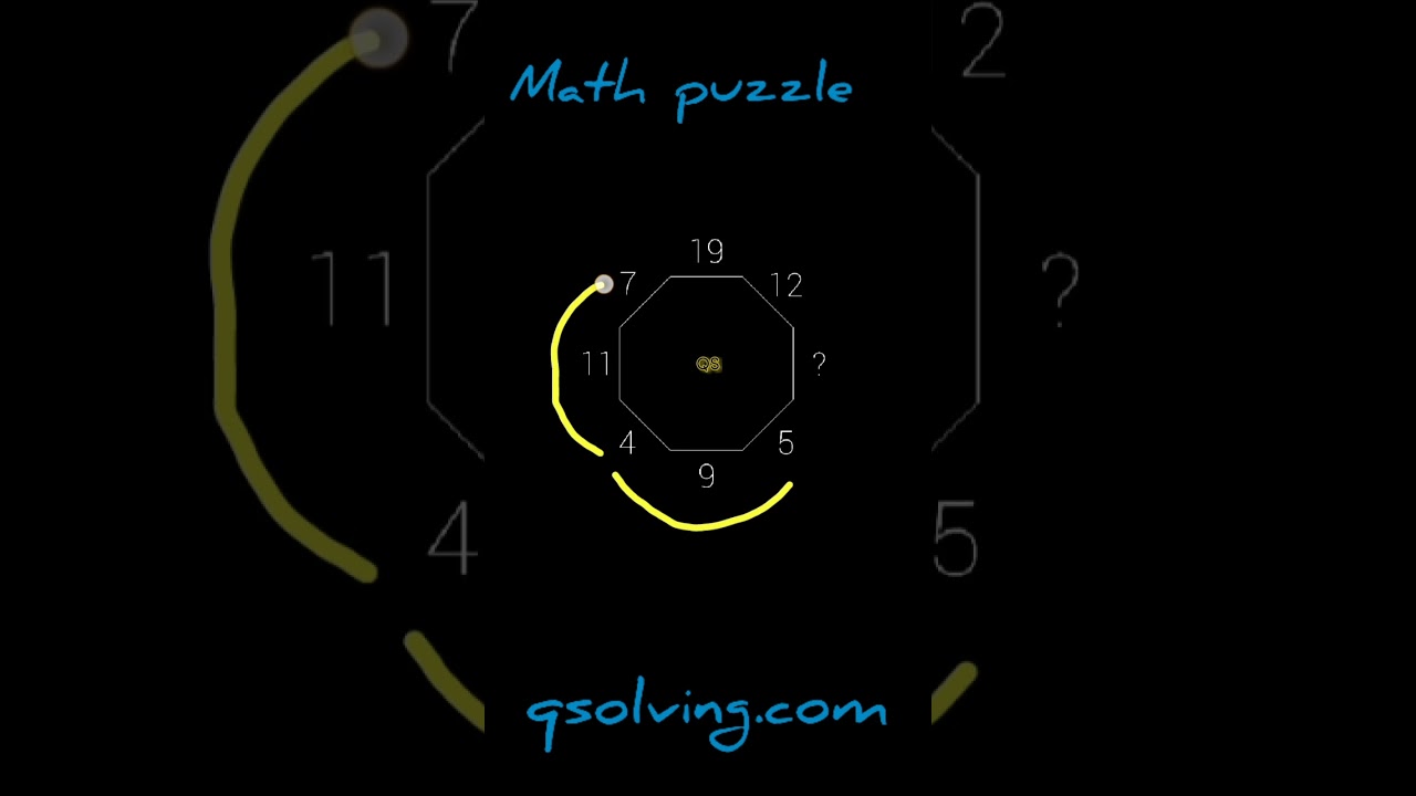 hexagon puzzle question with Solution math riddle