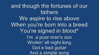 Survivor - Poor Man&#39;s Son - Lyrics