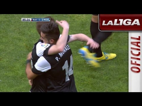 Golazo de Morales (1-3) en el Rayo Vallecano - Málaga CF - HD
