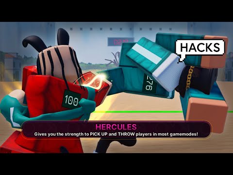 Being the strongest man alive in Roblox Squidgame