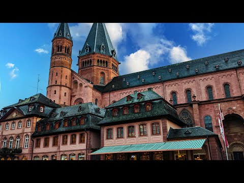 Mercado de Natal 🎄 está chegando a Mainz, Alemanha | Walking Tour 4K