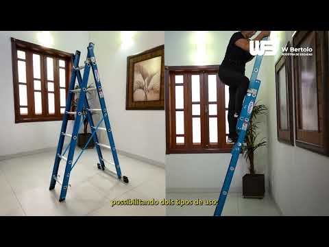 Escada Multifuncional Tesoura 4,40m WBERTOLO-TEAFP8X14 - Vídeo