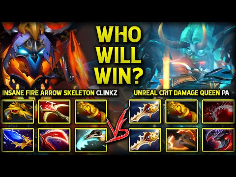 WHO WILL WIN? | INSANE FIRE ARROW SKELETON KING CLINKZ VS. UNREAL CRIT DAMAGE PHANTOM ASSASSIN DOTA2