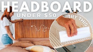 How To Make Your Own Wood Fluted Headboard! UNDER $50