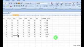 how to create marksheet in ms excel- (easy way)