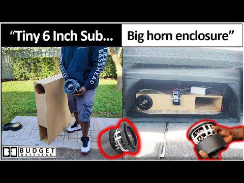 I Built A Large Horn Enclosure For a 6 Inch Subwoofer - B2 Audio Rampage 6.5 - 2,000 Watt SPL Test