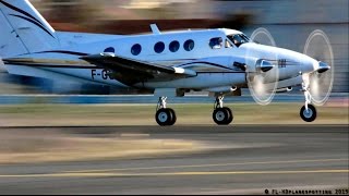 preview picture of video 'Beechcraft F90 F-GCTR landing, close startup and departure at Albi-Le Séquestre [LBI/LFCI]'