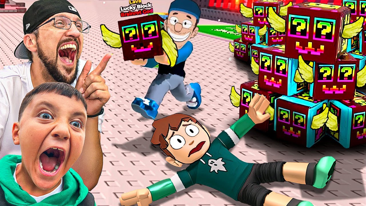 Defend 20 Lucky Blocks with No LOCK! (Roblox Steal a Brainrot)