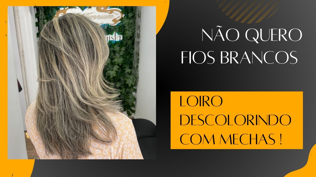Loiro descolorido com mechas