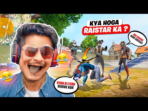 Raistar Last Zone Me 7 Time Down & Revive🤣🤣 | Raistar Popat Pe Popat Gameplay - Free Fire Max