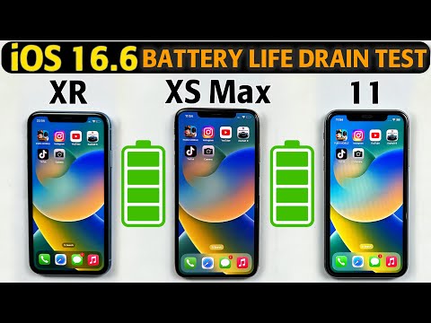 iOS 16.6 Battery Life Drain Test - iPhone XR vs iPhone XS Max vs iPhone 11 Battery Test in 2023