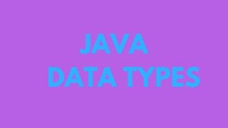 Learn to Program with Java version 11 - Part 04 : Write Java data types #getajobinit