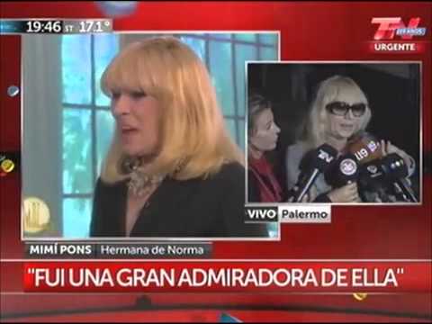 Mimí Pons y un emocionado recuerdo de su hermana Norma