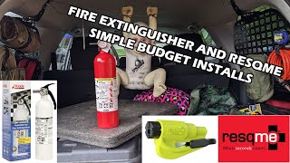 Simple Cheap Way To Mount a Fire Extinguisher and ResqME Car Escape Tool in a 5th Gen Toyota 4Runner
