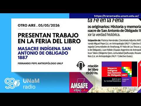 Fernando Miguel Pepe. Masacre Indígena San Antonio de Obligado en la Feria del Libro