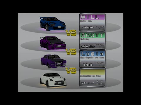 Maximum Tune 3DX+ 4 way battle WILL JZA80/ SCOTT BNR34/ Lugia KPGC10/ MIGGS R35 [OSAKA]