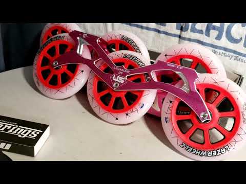 Flying Eagle pink 125mm frame Ultrasonic 125 266mm frame  Lazerwheelz 125mm 88a