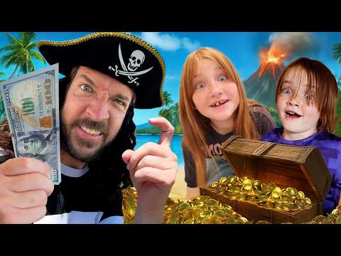 LAST to LEAVE - SURViVOR PiRATE iSLAND!!  Adley Niko Navey compete with cousins for money, part 1