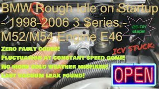 E36 & E46 vlog #94 P1500 FAULT CODE (EML ON) FIX! (ICV: Idle Control Valve replacemend on a BMW E46)