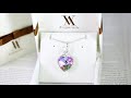 Swarovski Necklace Pink Crystal Heart Pendant