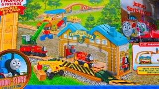 Thomas And Friends JAMES SORTS IT OUT SET - Wooden Railway Toy Train Review